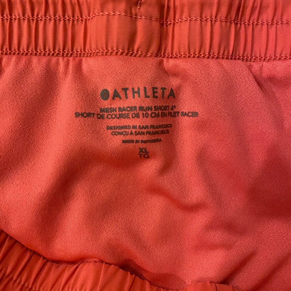 Athleta mesh racer run shorts 4” size xl